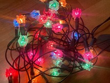 Vintage 80’s Sapin Guirlande Électrique Lumineuse Diamants Clignotante Déco NOËL