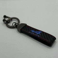 ALPINE Black Leather Keychain