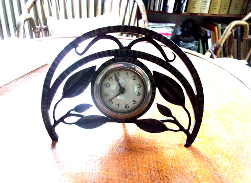 Horloge art déco fer - art,