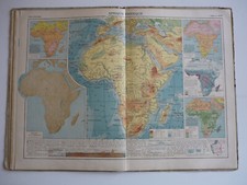 Livre scolaire Atlas Le Monde moins l'Europe – 1921 - 1ere année - Primaire