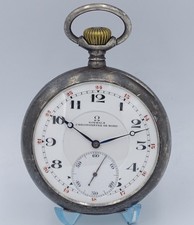 EXTREMELY RARE SILVER 0,935 OMEGA CHRONOMETRE DE BORD CHRONOMETER POCKET WATCH