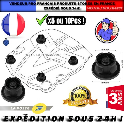 Clips fixation cache moteur - cache,