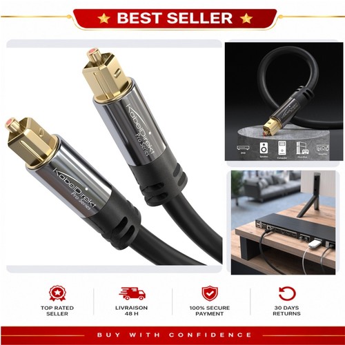 Câble audio optique toslink - câble,