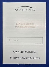 Myryad Systems MA-120 MI-120 Amplifier Service Information Manual