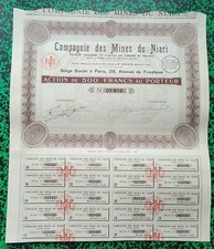 Congo F & Colombia - Brazzaville Region Headquarters Paris - 1932 Mines (Copper)