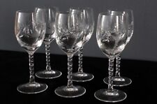 6 white wine glasses porto crystal d'Arques model Epi fleury 