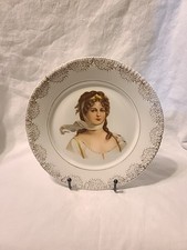 Antique Zeh Scherzer Co Porcelain Queen Louise Bavarian Prussian Portrait Plate