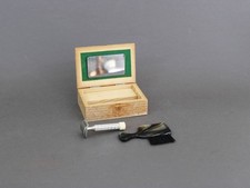 CARL AUBOCK mustache razor kit, Vintage 1960s, With cow horn comb, Austria made