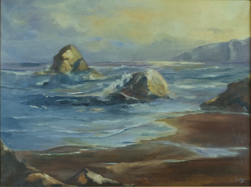 Ancien beau tableau marine - beau,