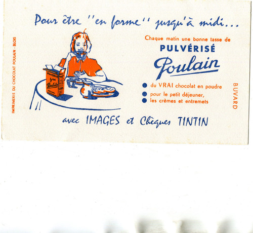 Buvard avec pub chocolat - avec,
