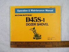 KOMATSU  D45S-1 DOZER SHOVEL  OPERATION & MAINTENANCE MANUAL 1801-
