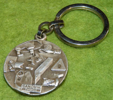 Antique Sandvik Coromant Swedish Steel Metal Keyring in Orleans Keyring Llavero