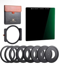 K&F Concept 100x100mm Square Filter Kit ND1000 +Filter Holder +8pcs Adapter Ring