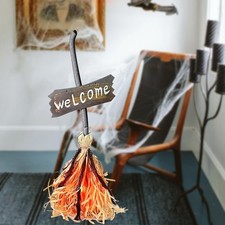 Balai de sorcière mobile, jouet amusant, panneau de bienvenue pour bar,