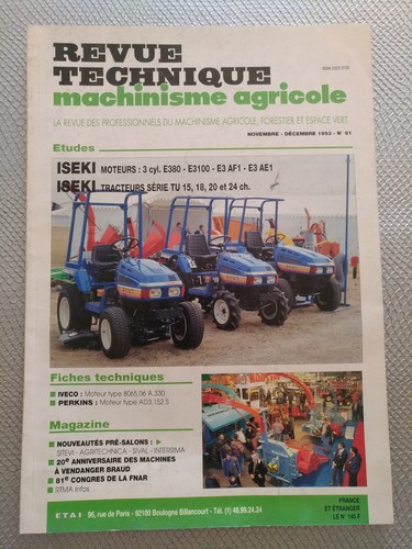 Revue technique tracteur iseki - technique,