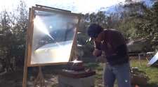 LARGE SPOT FRESNEL LENS FRAMED GPS second life restored imperfections 31" X 21"