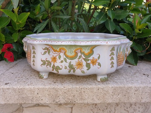 Jardinière faïence decor - faïence,