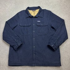 Patagonia Shirt Adult X Large Blue Insulated Organic Cotton Fjord Flannel Men