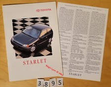 TOYOTA STARLET Prospectus + Technique Suisse D/Fr/I  16+4 pages 2/1996