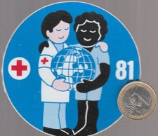 Autocollant. CROIX ROUGE Belgique 1981