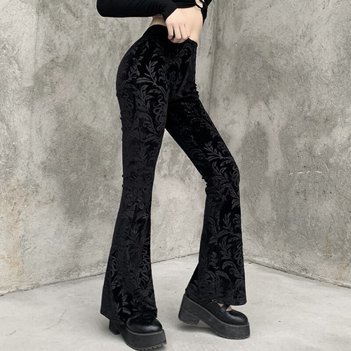Pantalons évasés velours - pantalons, en