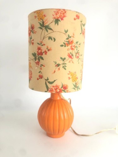 Lampe chevet vintage orange - lampe,
