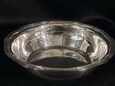 Plat creux saladier corbeille à pain métal argenté modèle filet style Louis XV