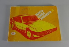 Operating Instructions/Manual Chrysler Simca Matra Bagheera status 07/1977