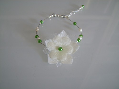 Bracelet vert ivoire robe - bracelet,