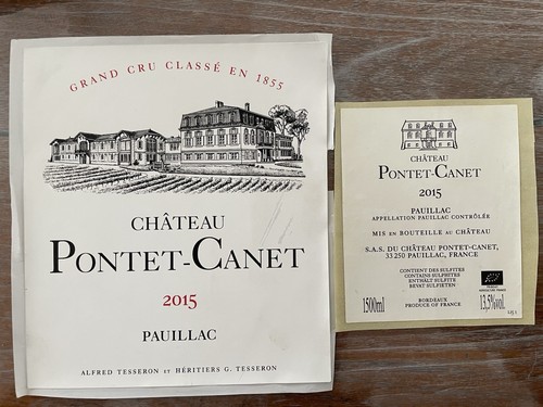 étiquette château pontet - Étiquette,