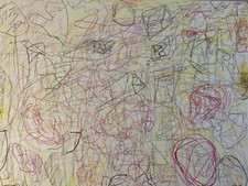 Pencil Drawing Painter Aurel Cojan Abstract Expressionism Signed 1990 Romania