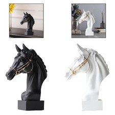 Statue de tête de cheval en résine pour étagères, meuble TV, table
