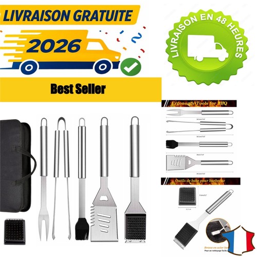 Kit ustensiles barbecue - , 6