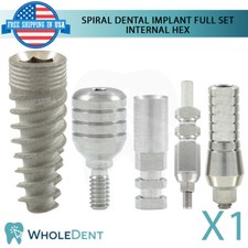 X1 Dental Spiral Int Hex 2.42mm Titanium Sterile Anodized Full Set