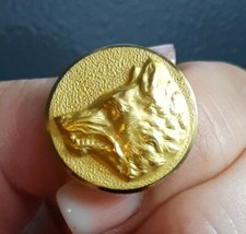 M07 tête de loup doré D22mm