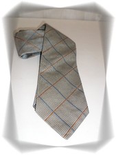 Cravate Fantaisie Beige Bleu