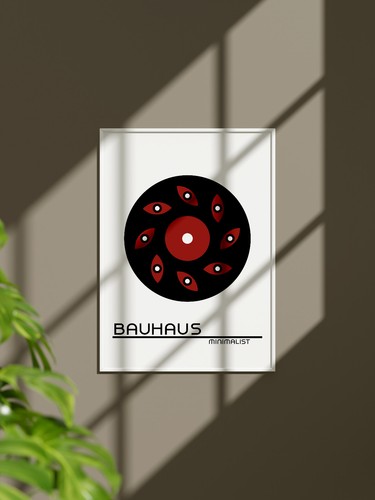 Affiche bauhaus minimaliste - affiche,