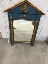 Rare Miroir / Glace en bois et