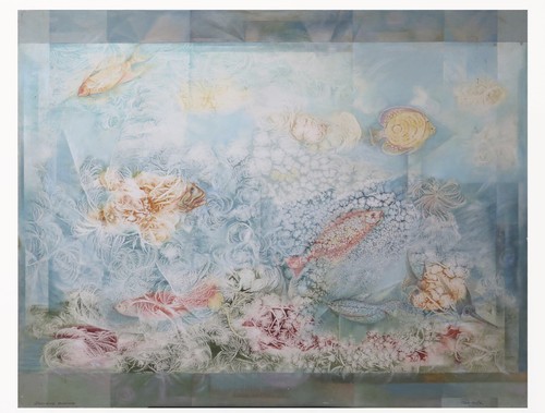 Grand tableau vintage peint - tableau,