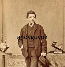 CDV RARE GRAPHOSCOPE STEREOCARD VIEWER MACHINE EDINBURGH ANTIQUE PHOTO WRIGHT