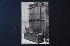 Old Brittany postcard: 1652. Quimper - closed bed and a Breton cradle