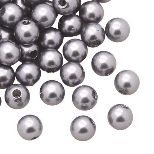 500 perles nacrees - nacrees, gris