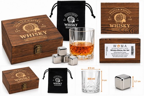 Coffret whisky bois 6 - -,