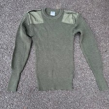 Commando Pullover Wool Jumper Warm British Army Green Grade 1- 118cm / 47" Chest