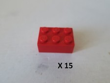 LEGO REF: 3001 - RED BRICK 2x3 / RED BRICK X 15