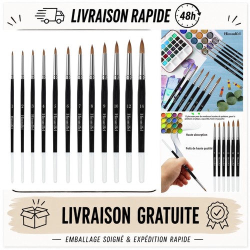 Set pinceaux ronds - 12,