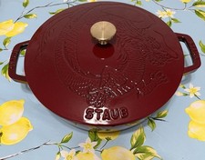 Staub DRAGON Braiser 2.5QT Cast Iron Enamel - Bordeaux (Cranberry)
