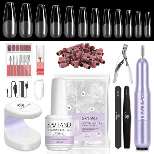 Gel nail kit with drill - with,
