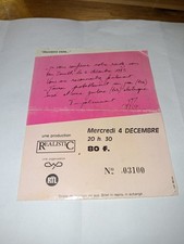 Ticket De Concert Jean-jacques