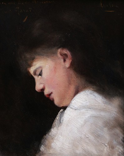 Framed painting portrait woman